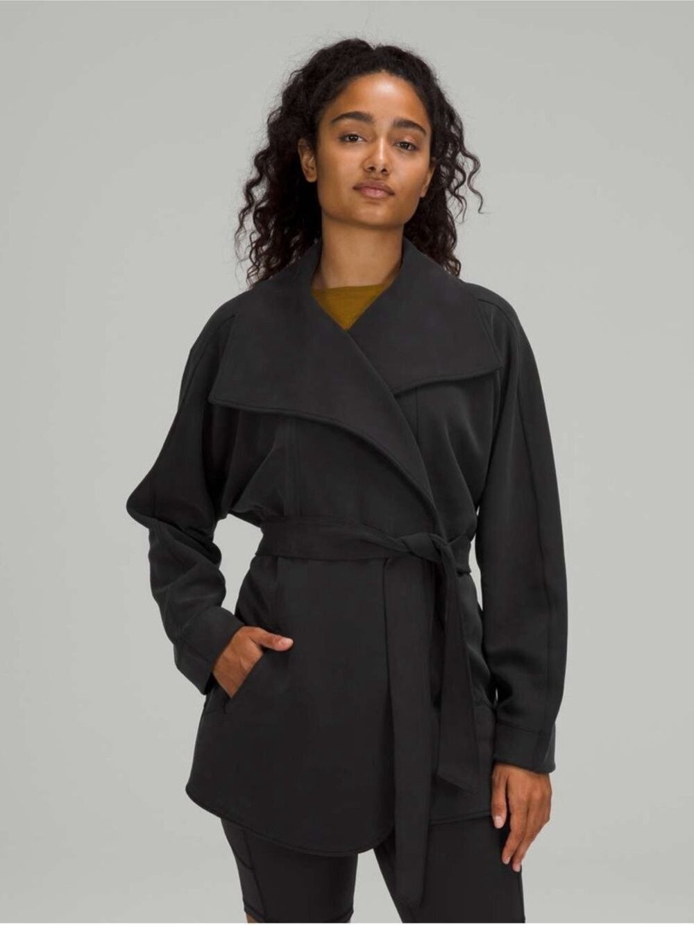 Lululemon Softstreme Belted Wrap Black Size M/L